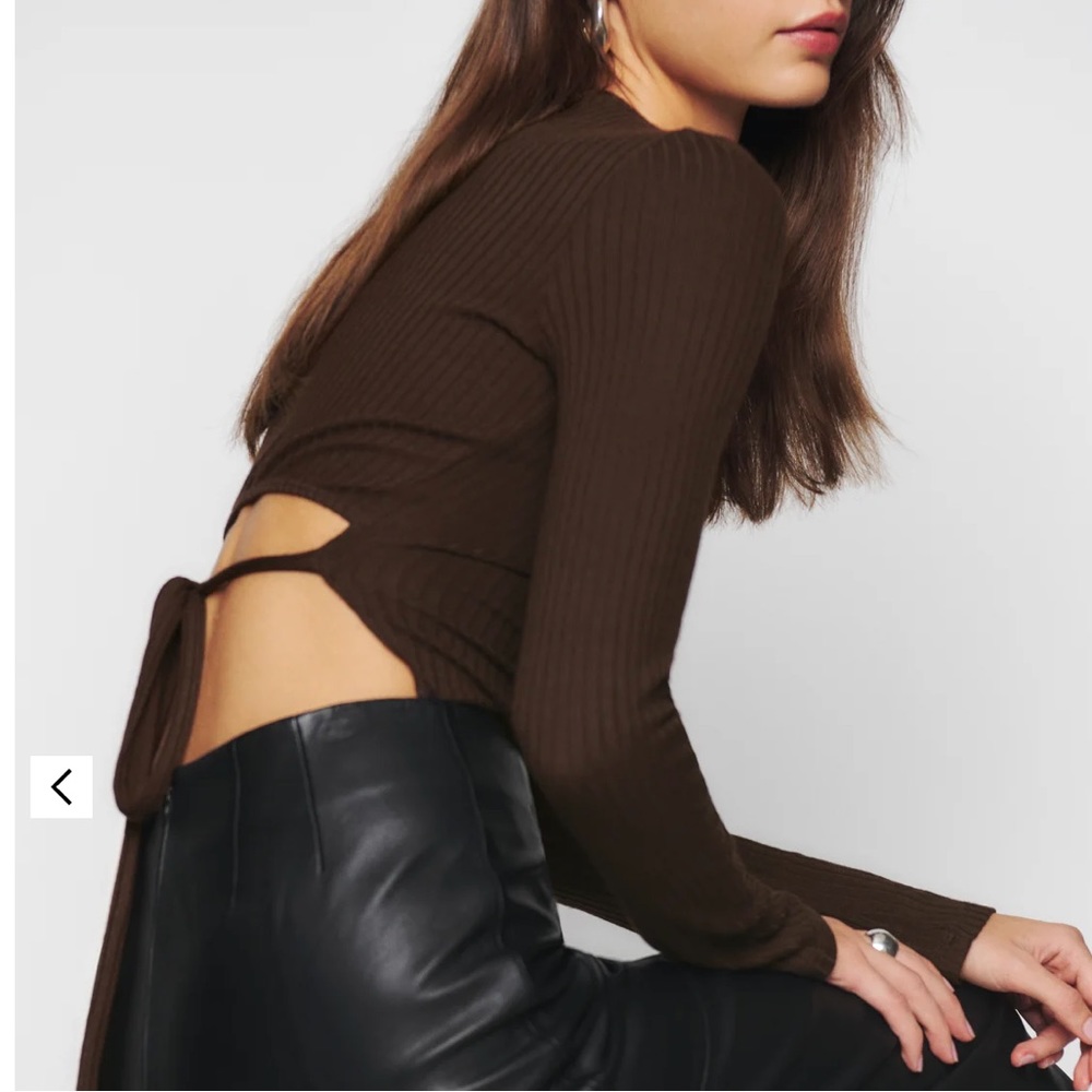 Backless long sleeve Reformation top